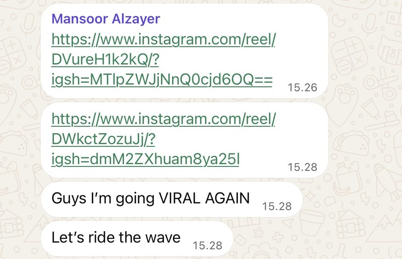 Client message, WhatsApp · Mansoor
