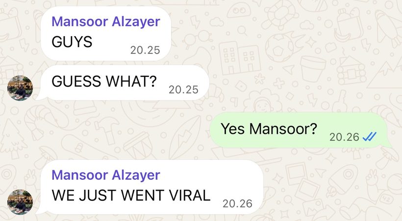Client message, WhatsApp · Mansoor